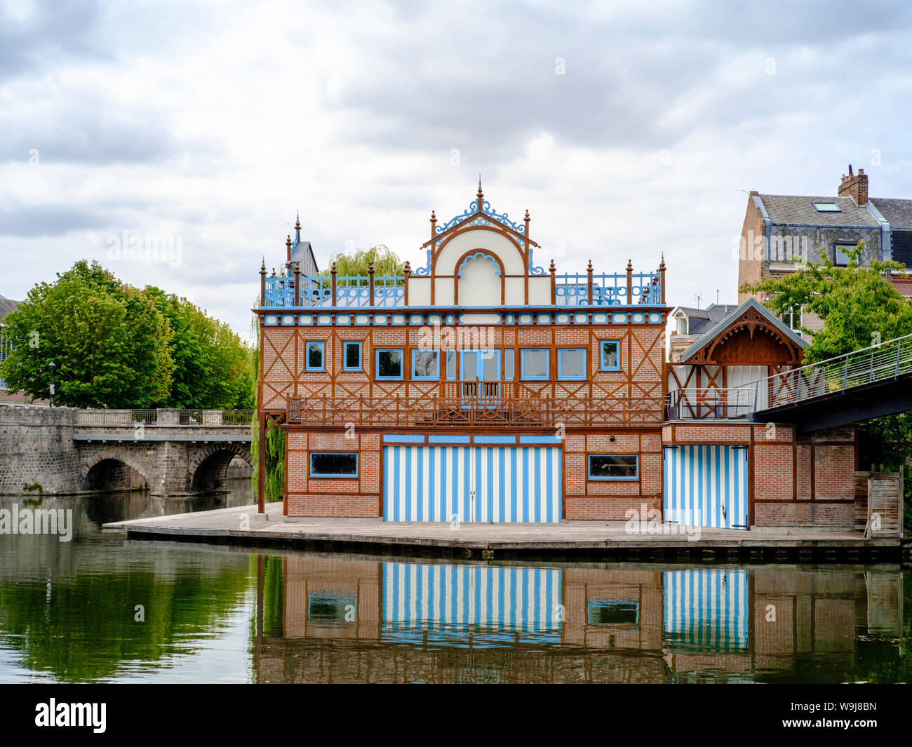 Centre Nautique (Boat Club) in Amiens, Picardy, France Stock Photo