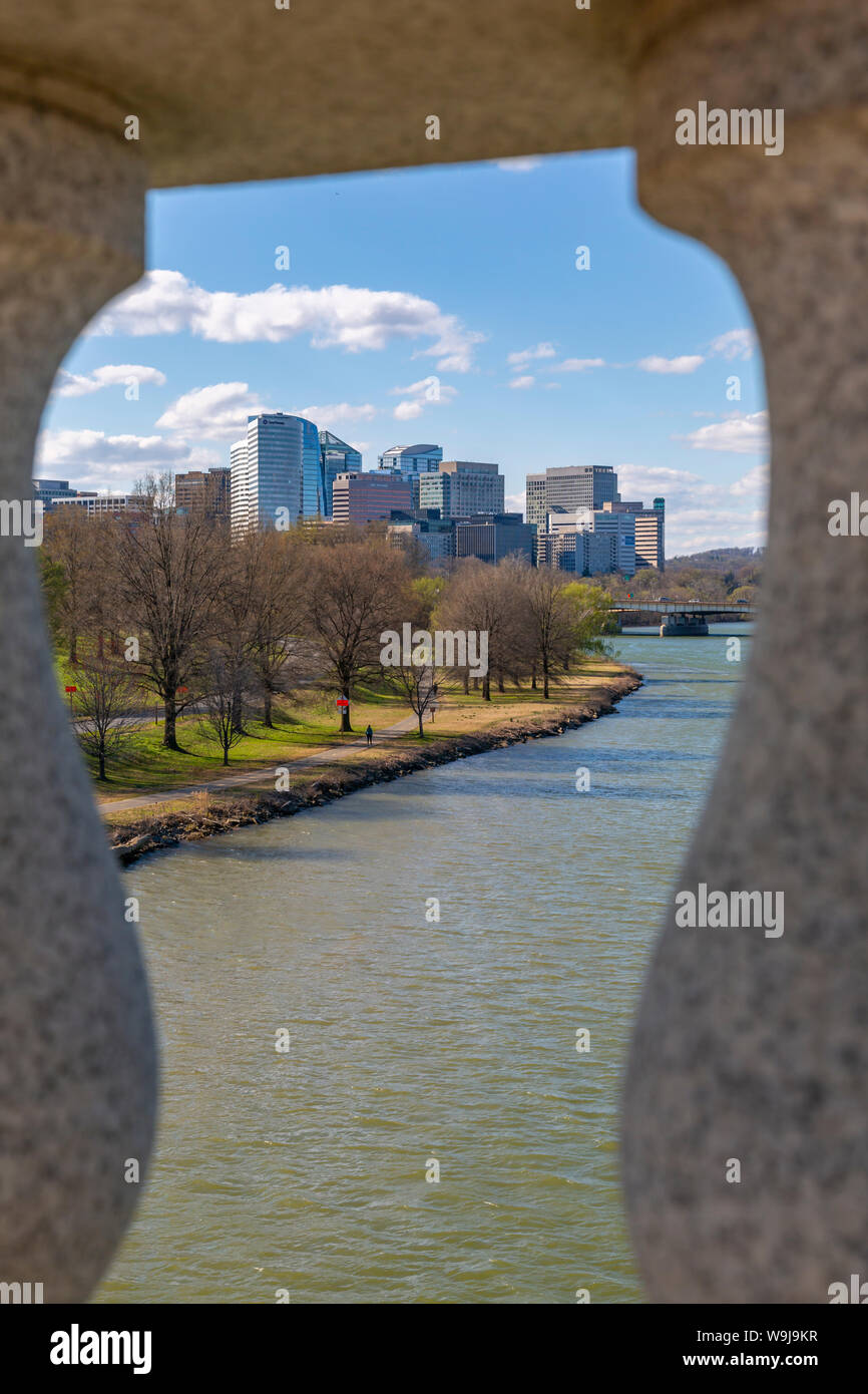 View of North Rosslyn skyline, Washington DC, District of Columbia, United States of America Stock Photo