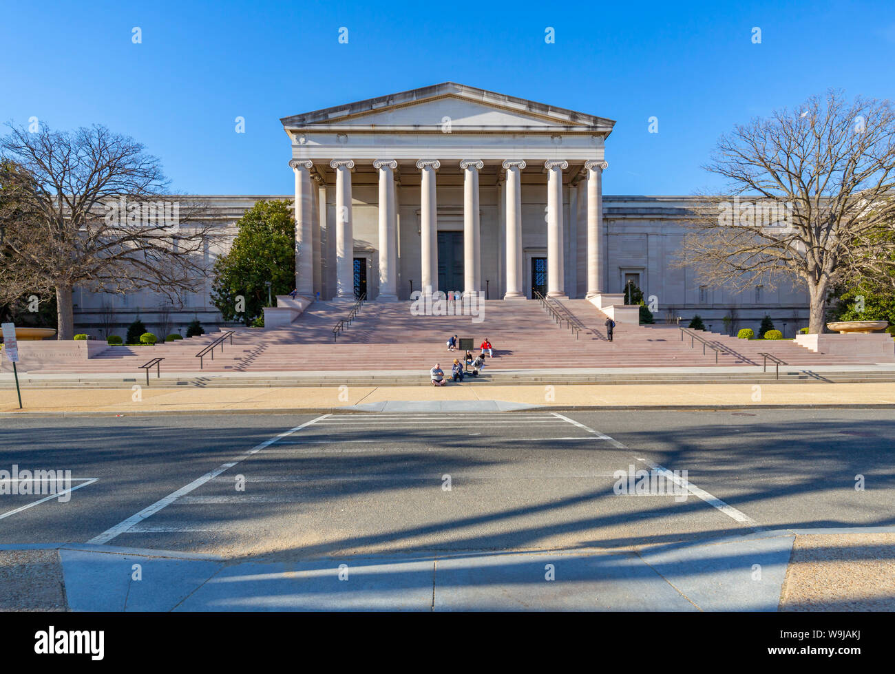 View of National Gallery of Art on the National Mall in spring, Washington D.C., United States of America, North America Stock Photo