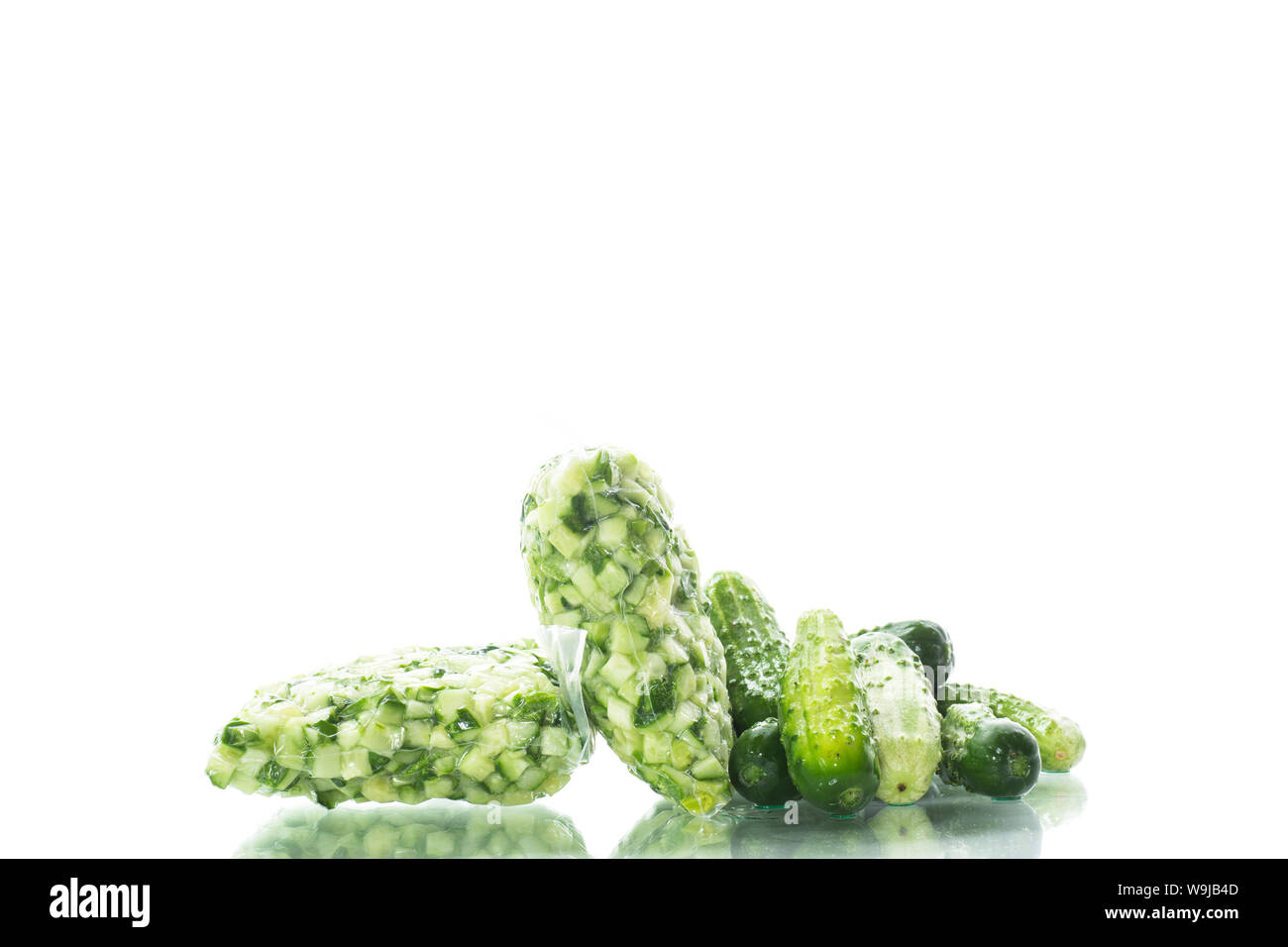 fresh sliced cucumbers in a vacuum package Stock Photo Alamy