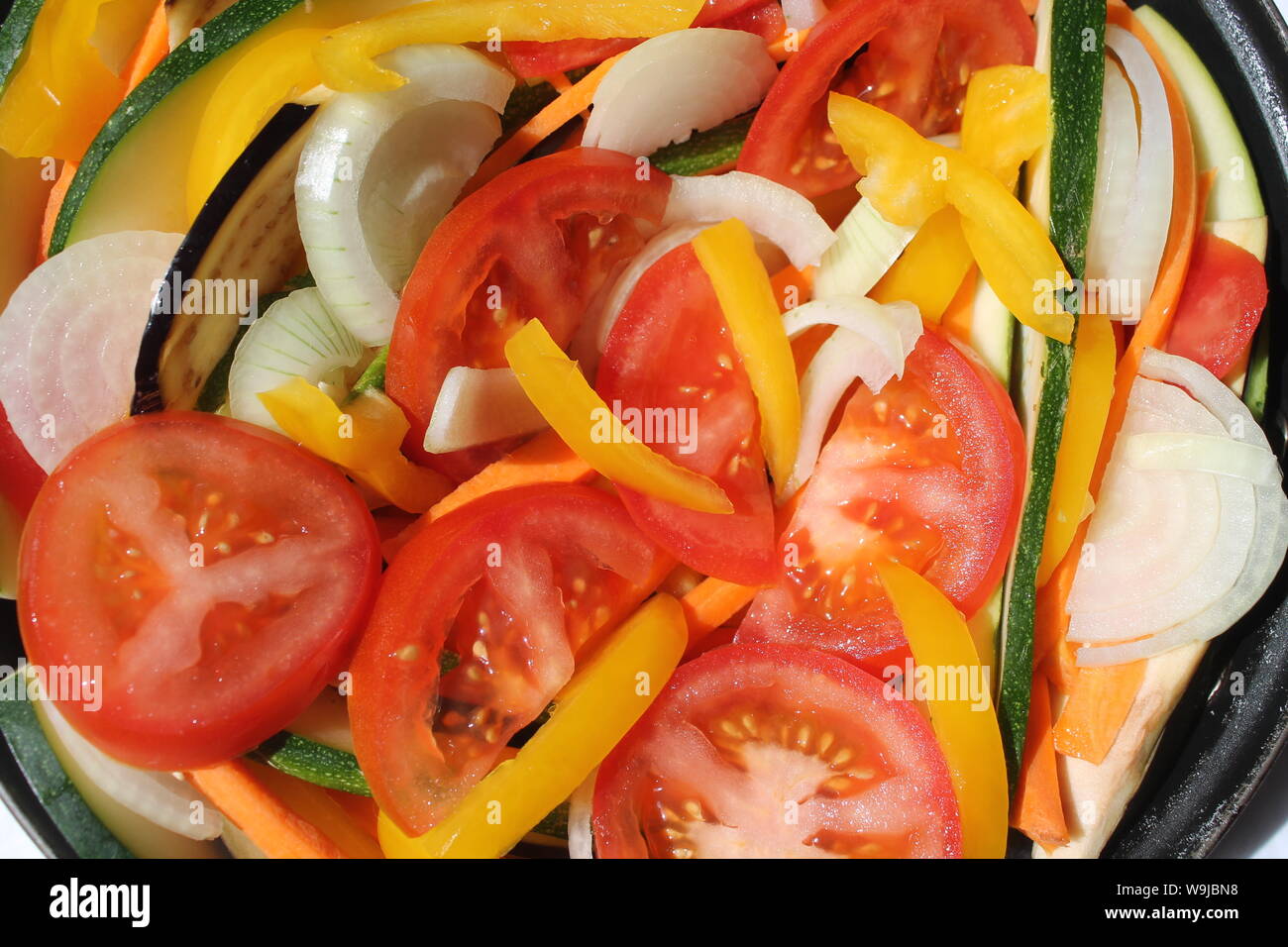 appetizing juicy vegetables for cake Stock Photo