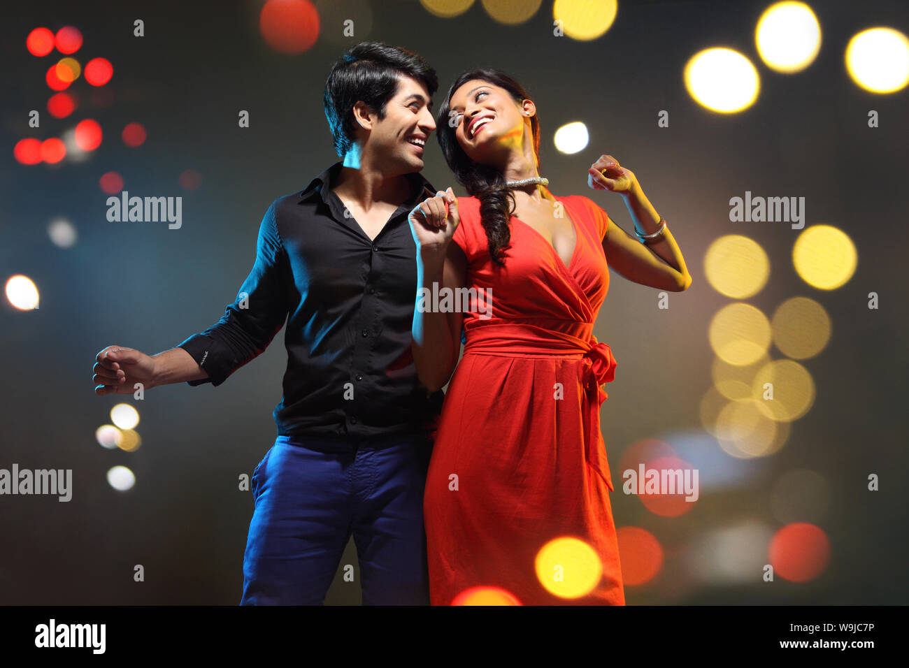 Young couple dancing at a nightclub Stock Photo