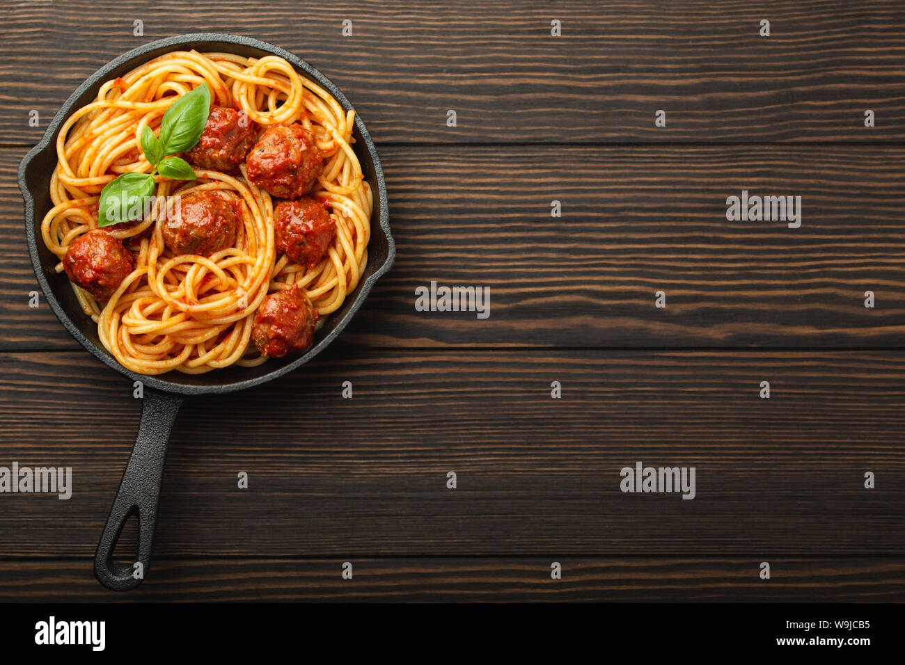 Meatballs pasta in tomato sauce Stock Photo Alamy