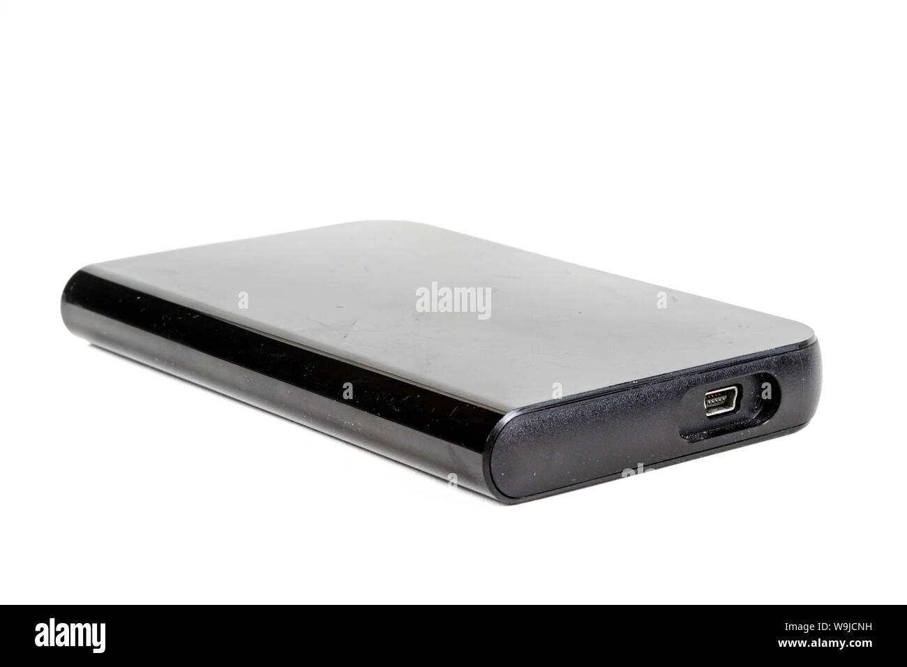 An external USB hard disk drive isolated on a white background Stock