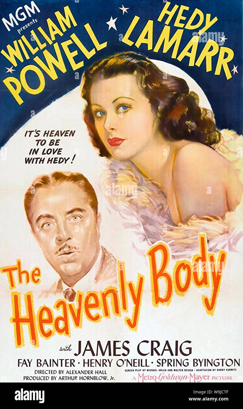 HEAVENLY BODY 1944 MGM film with Hedy Lamarr and William Powell Stock Photo