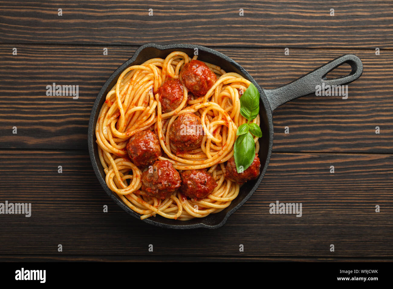 Meatballs pasta in tomato sauce Stock Photo Alamy