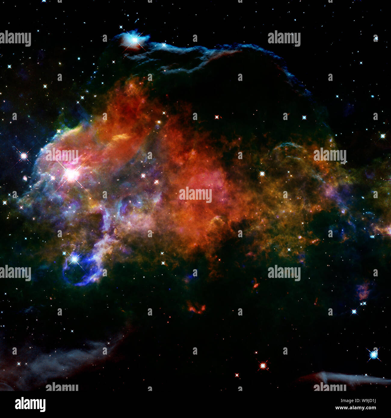 Nebula in outer space. Gas and dust clouds. Elements of this image furnished by NASA Stock Photo