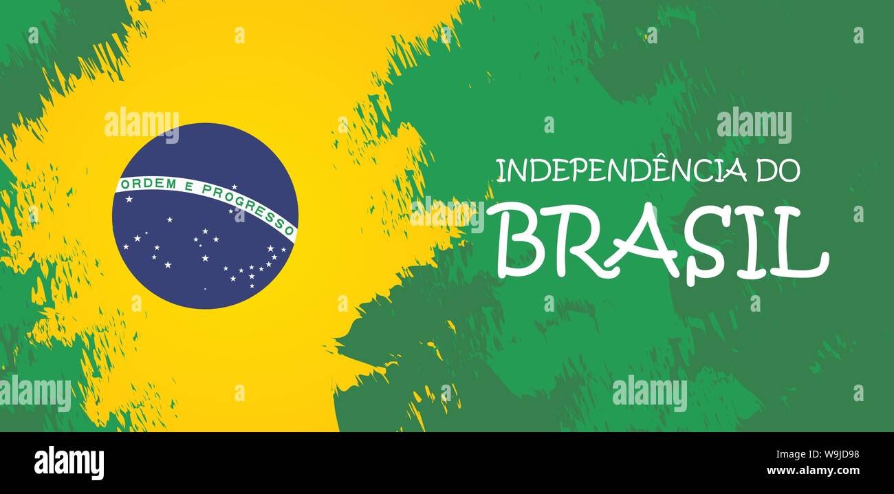 Brazil independence day celebration greeting card illustration Stock ...