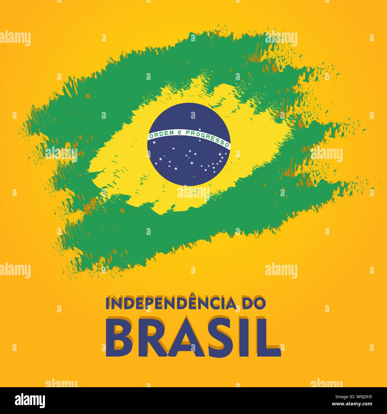 Brazil independence day celebration greeting card illustration Stock ...