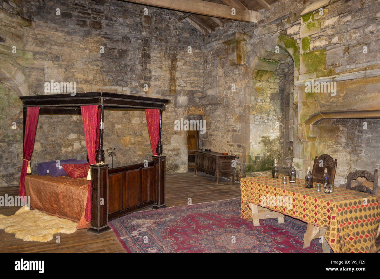 Bolton Castle, Wensleydale, Yorkshire, England. Mary, Queen of Scots