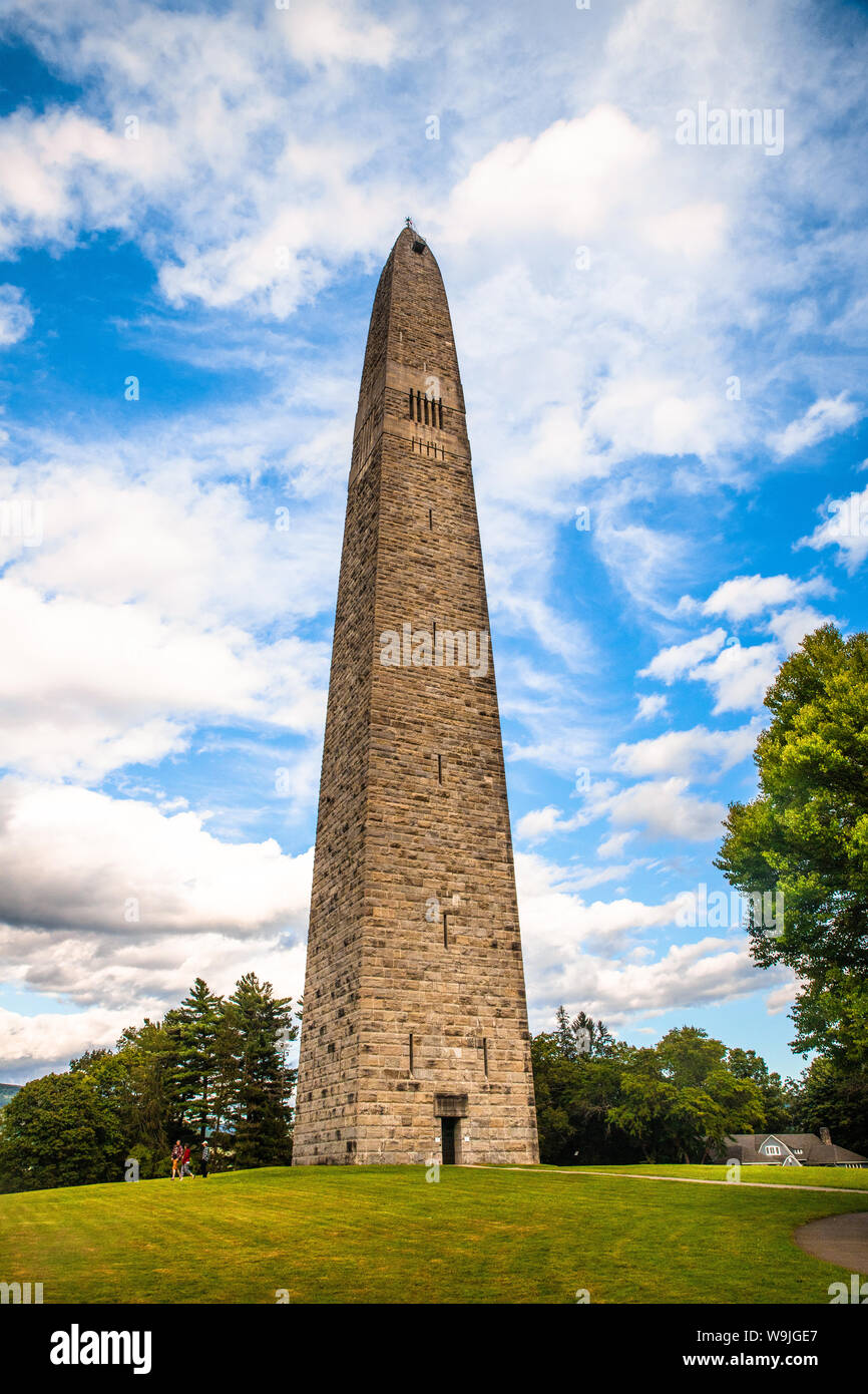 Historic Bennington Battle Monument from Bennington Vermont Stock Photo