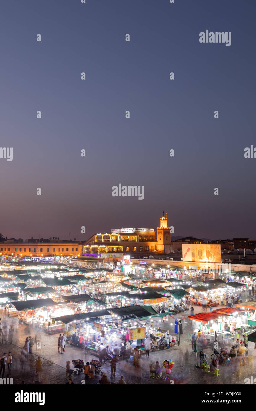 Evening market in Marrakesh. Stock Photo