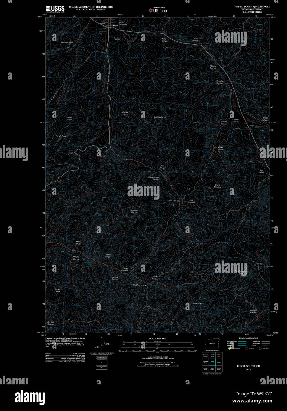 Fossil oregon map hires stock photography and images Alamy