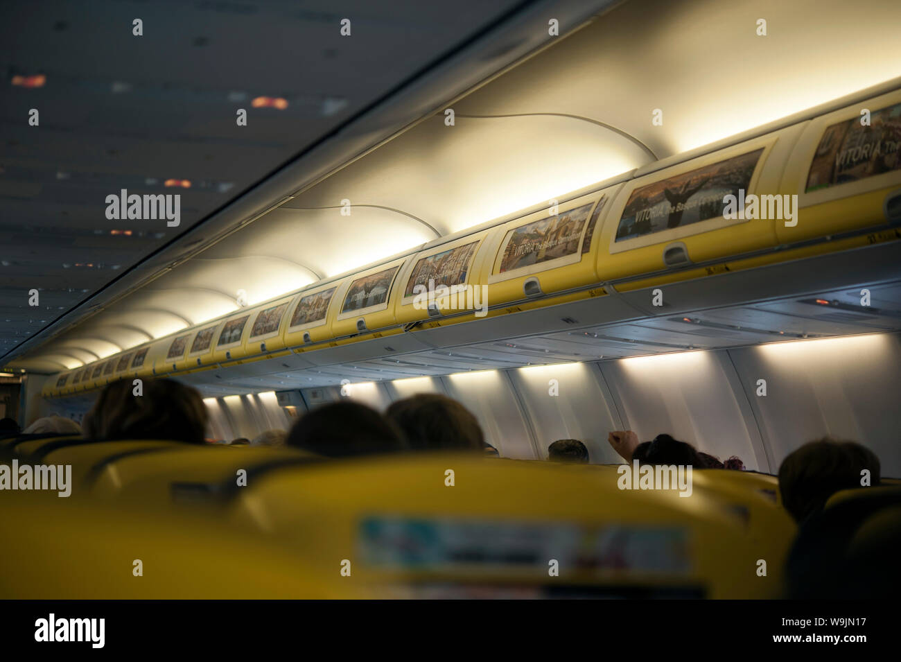 Ryanair interior, Dublin Airport, Swords, Dublin, Ireland, Europe Stock Photo Alamy