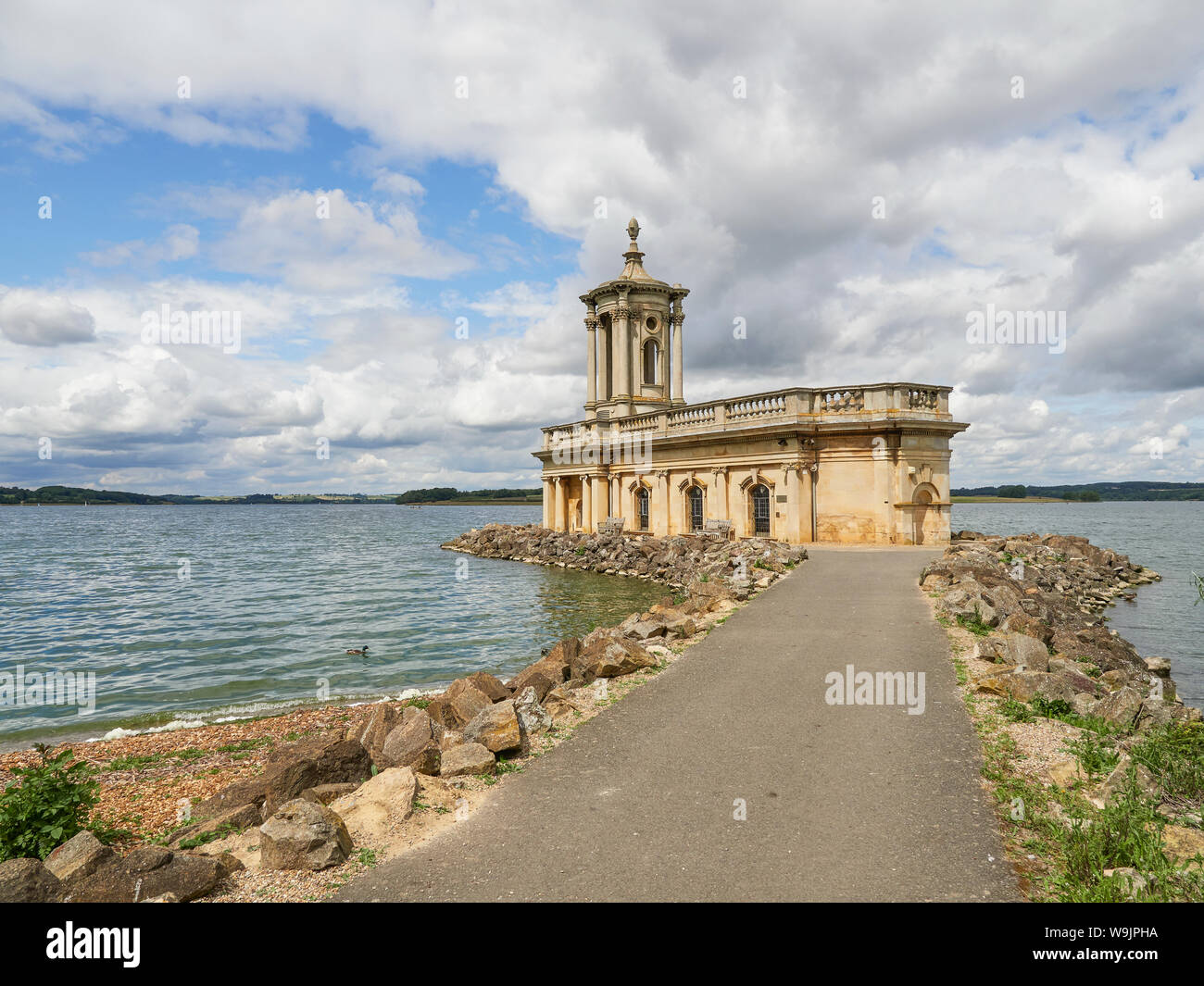 Normanton Church on the edge of Rutland water Stock Photo - Alamy