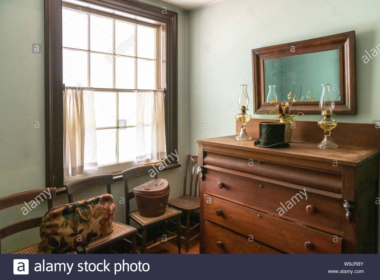 Toronto Canada Antique Chest Of Drawers In A Colonial Bedroom