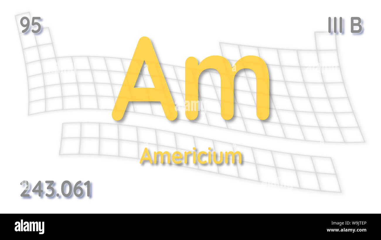 Americium chemical element atomic data and symbol - table of elements