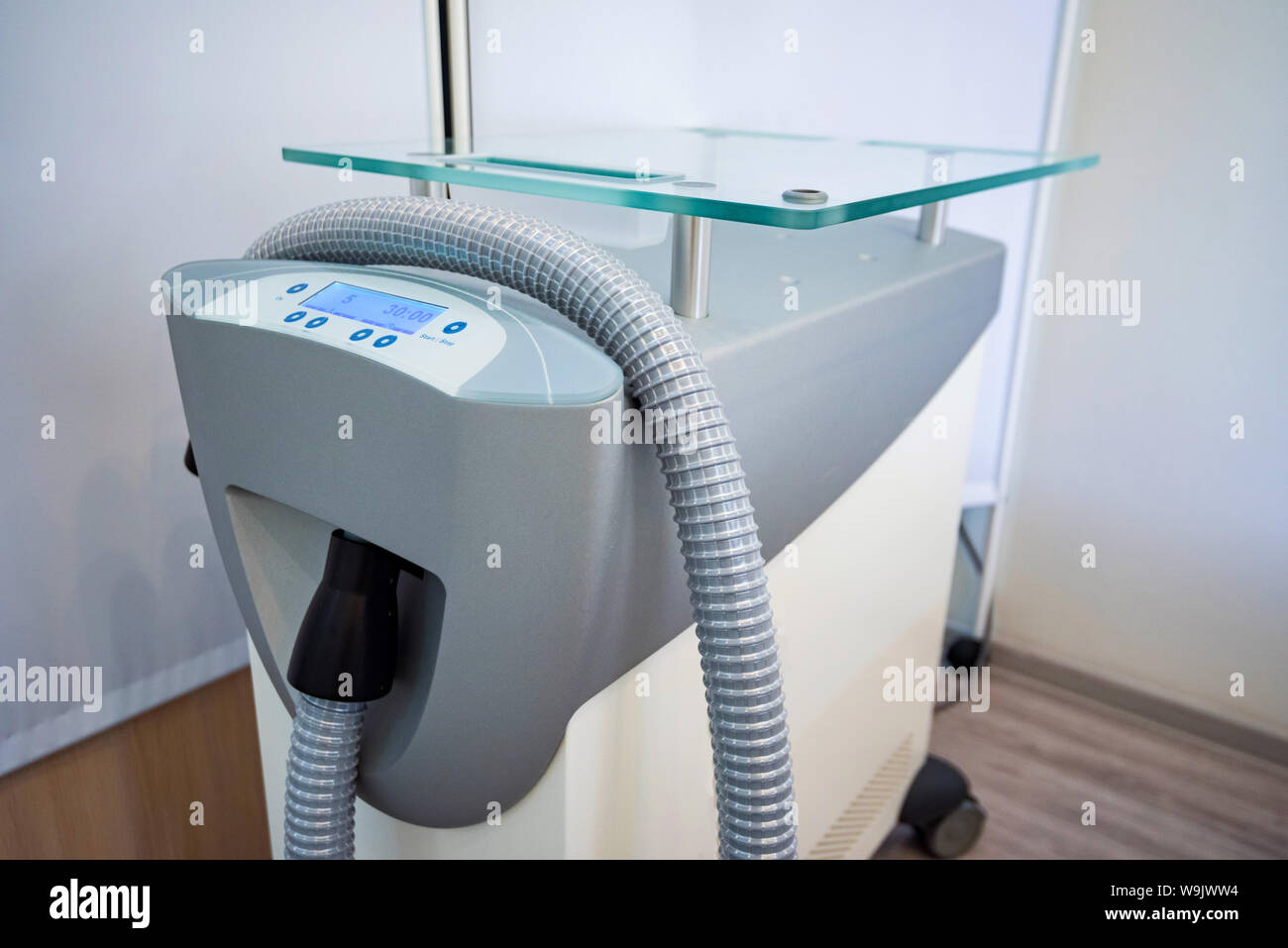 Cryotherapy system machine in beauty parlor close Stock Photo