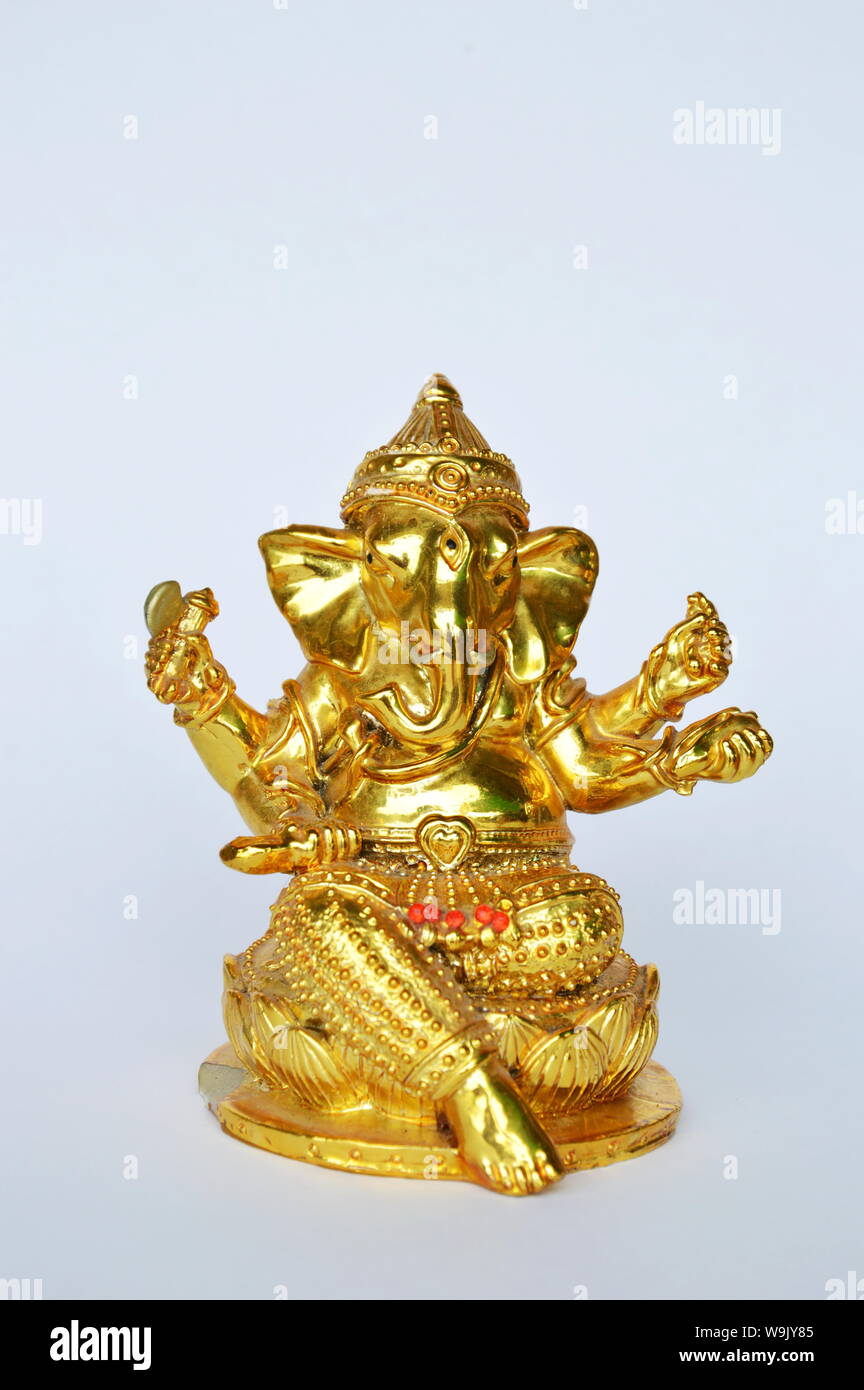 Art Collectibles Hindu God Lord of Obstacles Elephant Head God Lotus