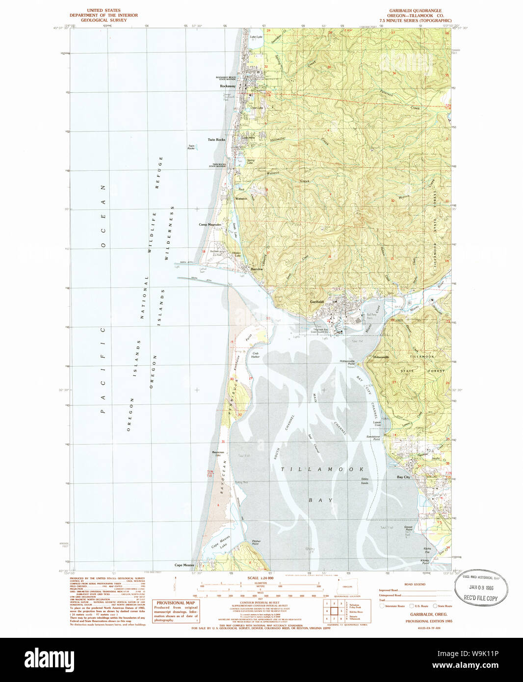 Map of garibaldi oregon Cut Out Stock Images & Pictures Alamy