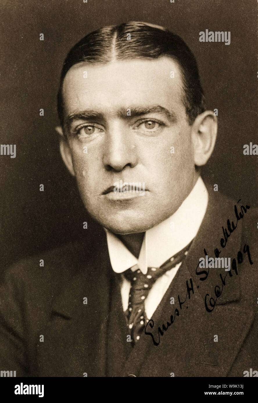Sir Ernest Henry Shackleton (1874-1922), portrait photograph, before 1909 Stock Photo