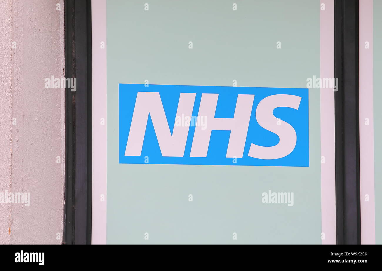 Nhs national health service sign uk stock photo alamy