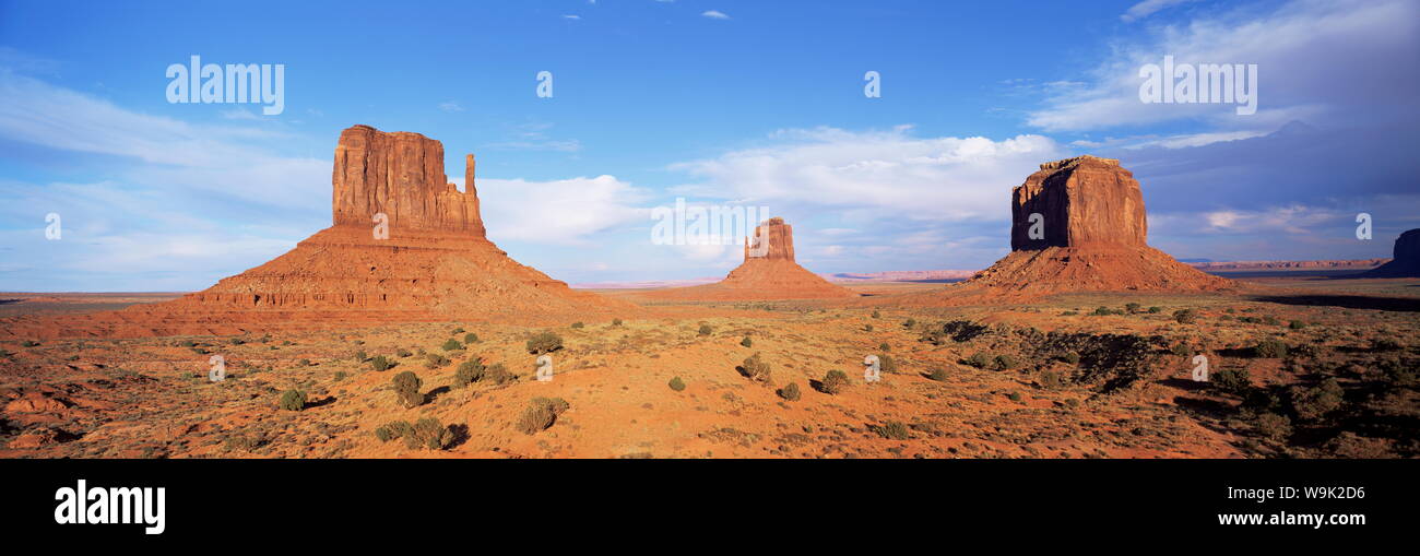The Mittens, Monument Valley, Utah, United States of America (U.S.A.), North America Stock Photo