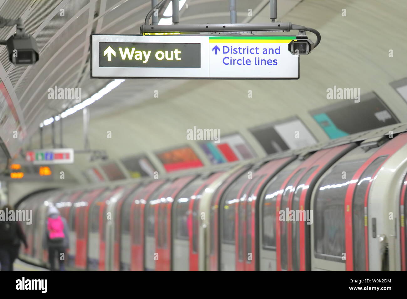 Subway tube underground train London UK Stock Photo Alamy