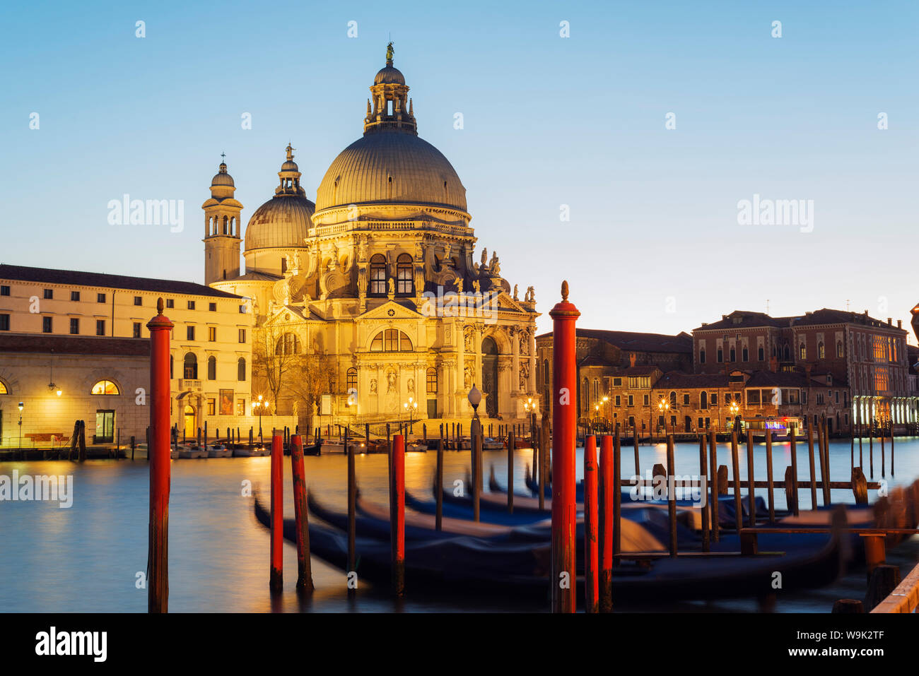 Basilica di Santa Maria della Salute on the Grand Canal, Venice, UNESCO World Heritage Site, Veneto, Italy, Europe Stock Photo