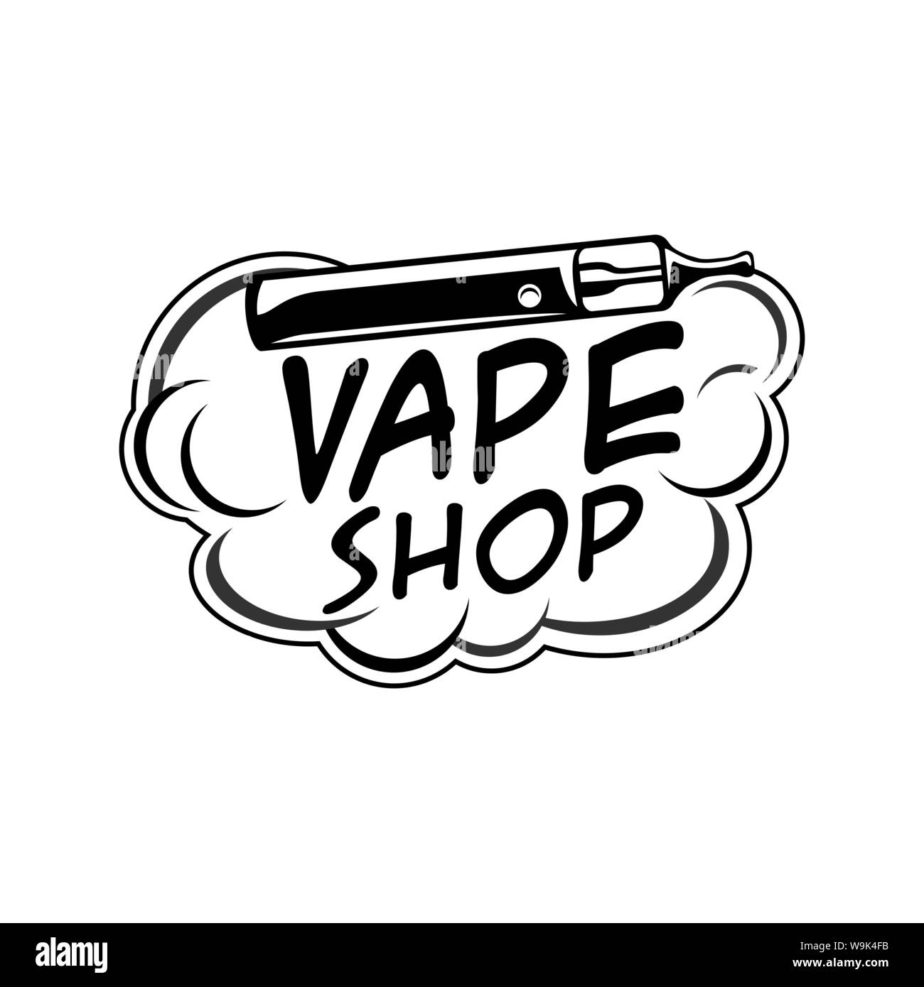 Vector logo on the subject of vaping, electronic cigarette Stock Vector ...