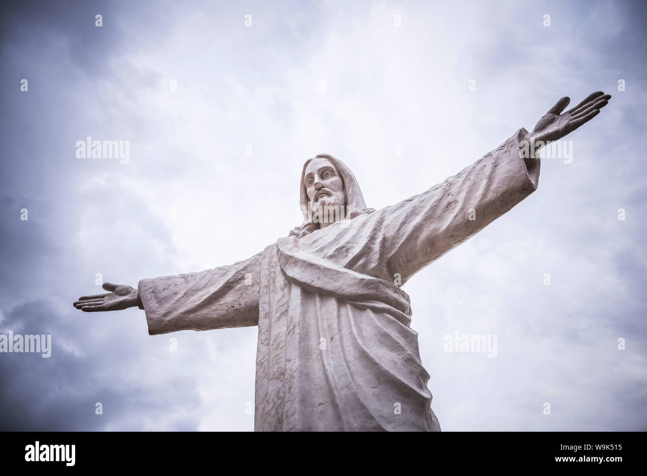 Statue of Christ (Cristo Blanco) (White Jesus), Cusco, Peru, South America Stock Photo