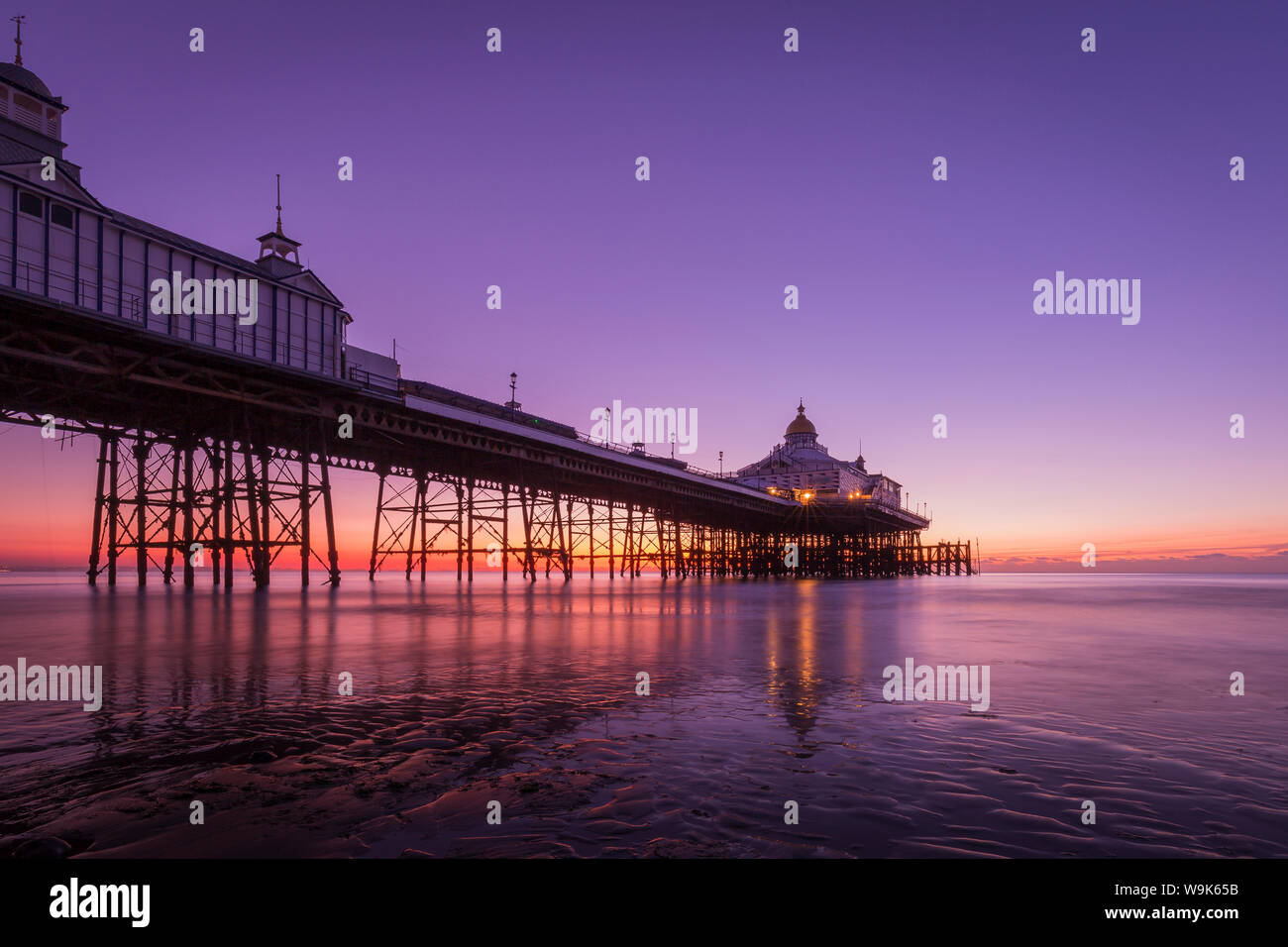 Sunrise at Eastbourne Pier, Eastbourne, East Sussex, England, United Kingdom, Europe Stock Photo