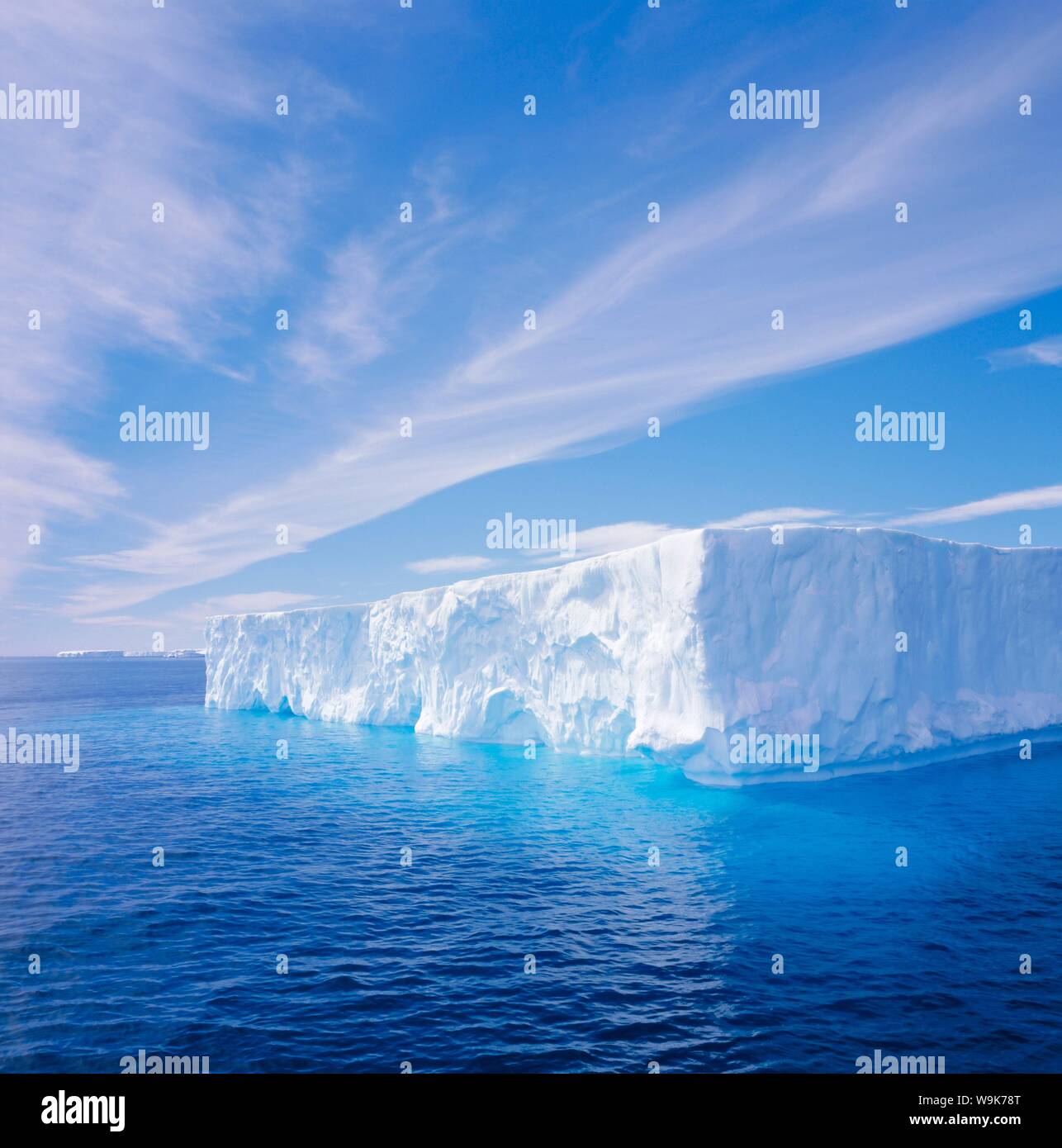 Tabular iceberg, Antarctic Ocean, Antarctica Stock Photo