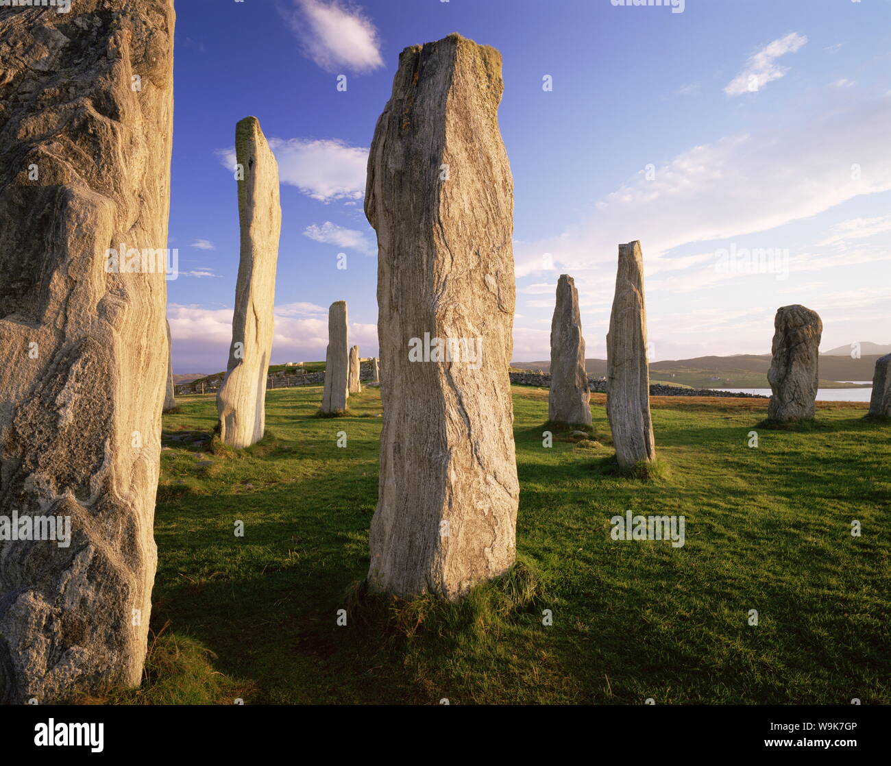 Standing stones of Callanish, Isle of Lewis, Outer Hebrides, Scotland, United Kingdom, Europe Stock Photo