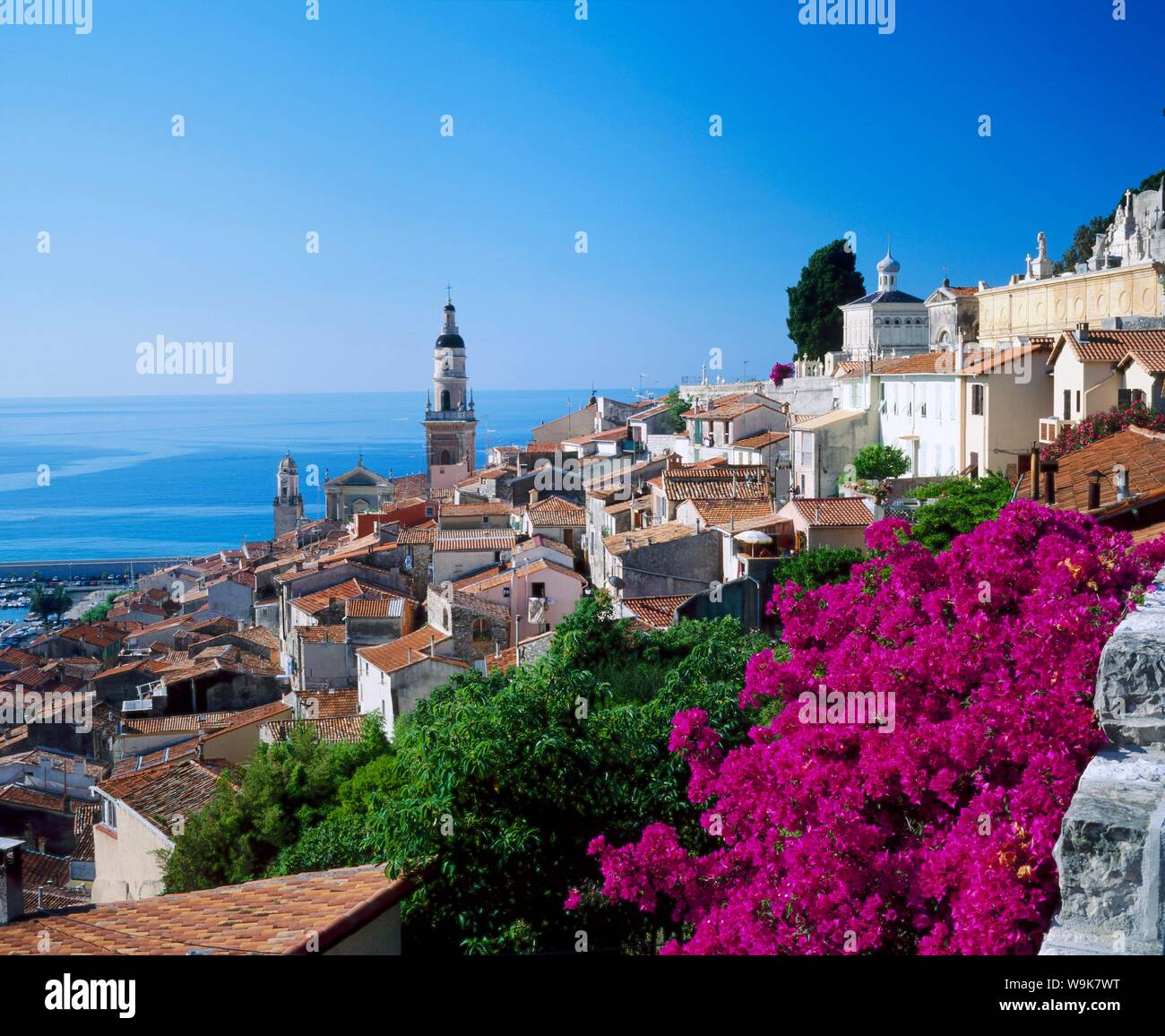 Menton old town, Provence, France Stock Photo