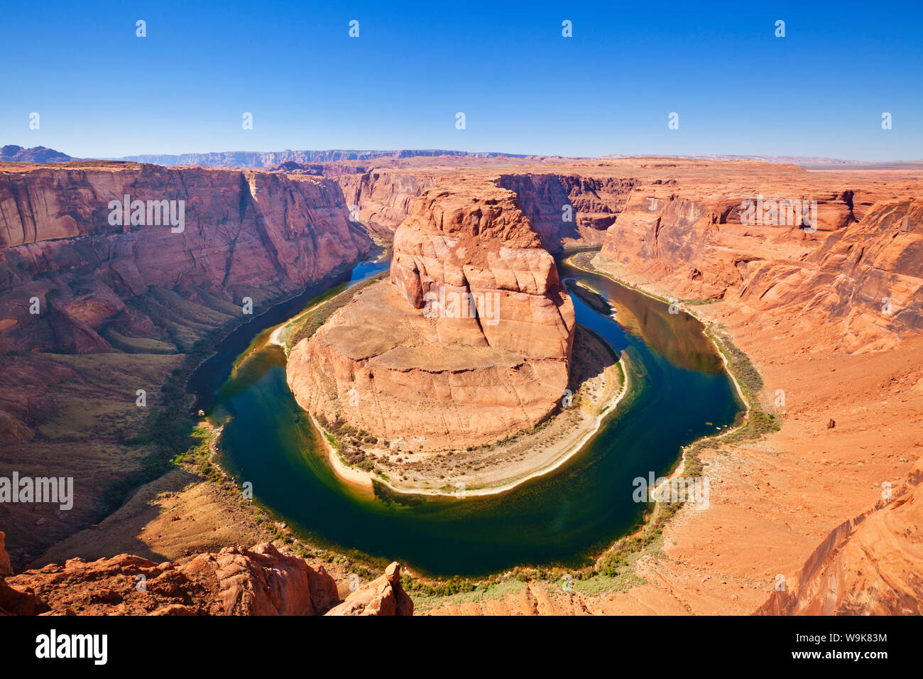 Horseshoe Bend on the Colorado River, Page, Arizona, United States of America, North America Stock Photo