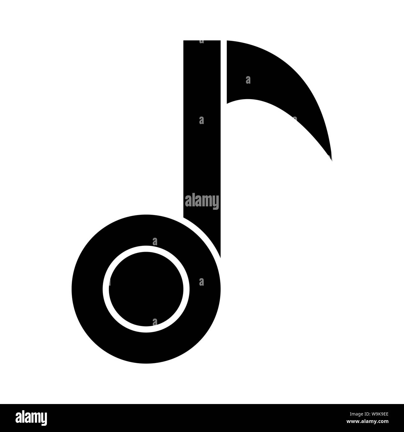 Note Music Icon Vector Design or logo Illustration. Perfect use for website, design, pattern, etc. Stock Photo