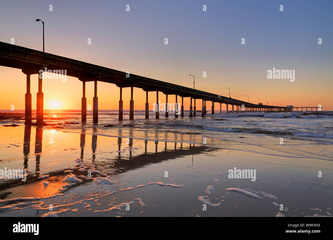 Ocean Beach Pier, San Diego, California, United States of America, North America Stock Photo