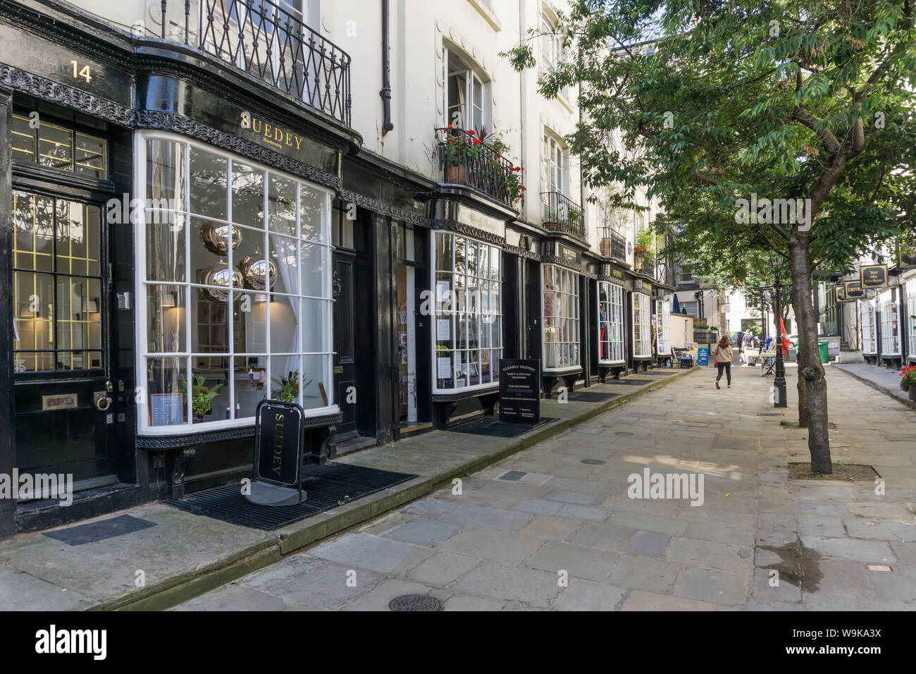 Woburn Walk, a pedestrian shopping street, Bloomsbury, London; dating from1822 it was the first street of its kind in the Georgian era. Stock Photo