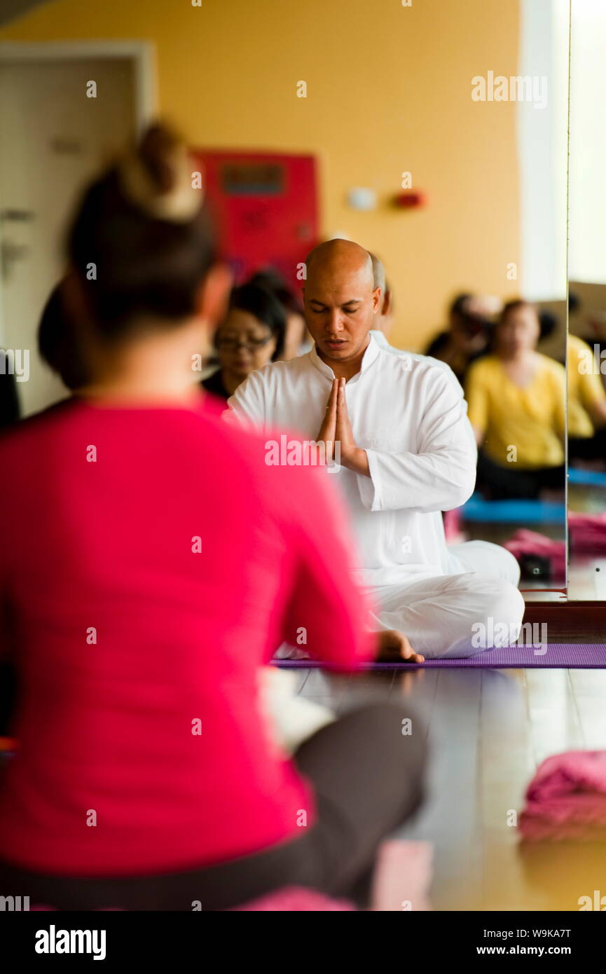 Hatha Yoga school, Chaoyang District, Beijing, China, Asia Stock Photo