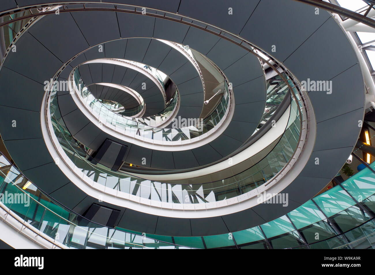 Helical staircase, City Hall, London, England, United Kingdom, Europe Stock Photo