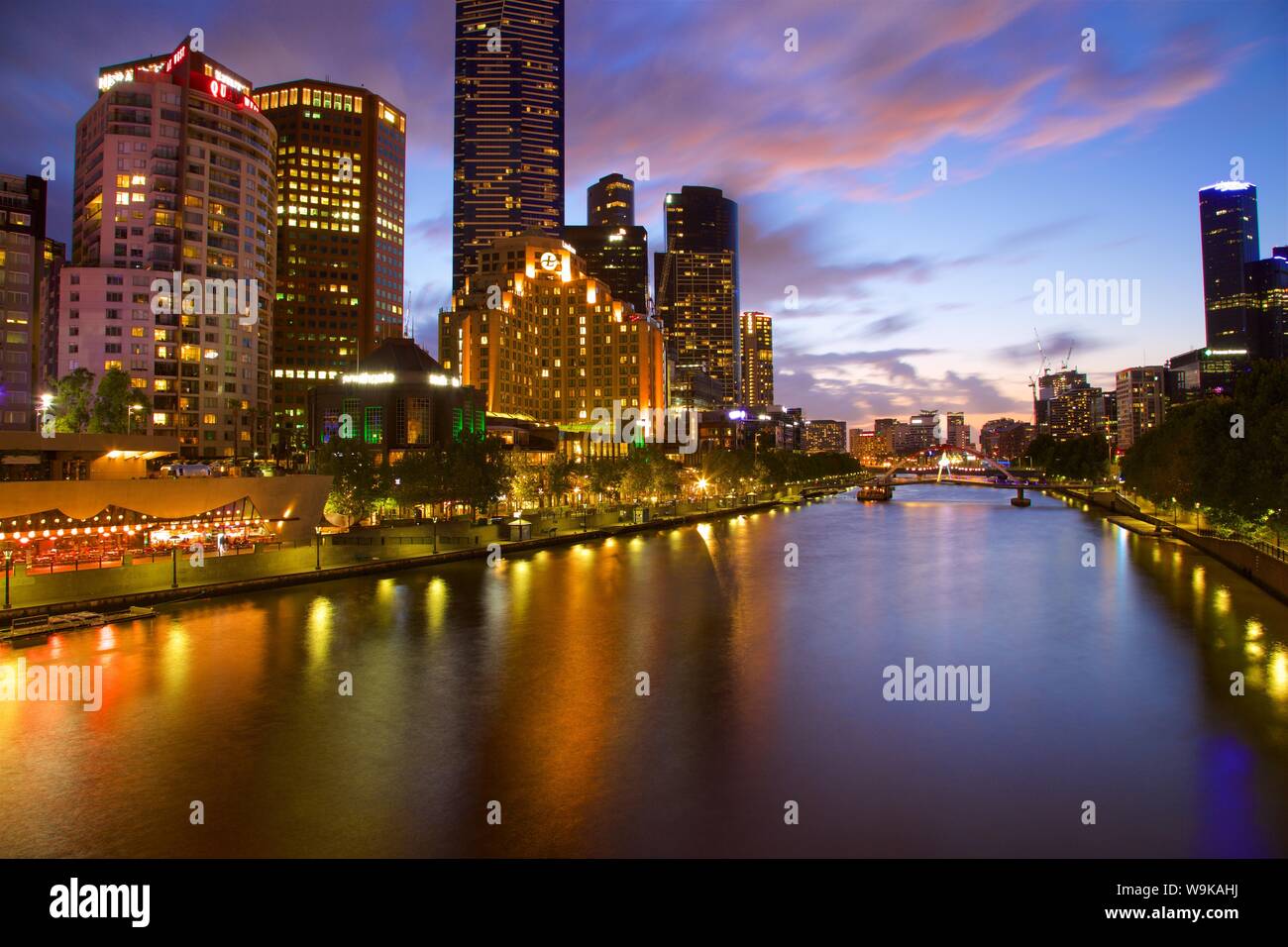 Yarra River and South Bank, Melbourne, Victoria, Australia, Oceania Stock Photo