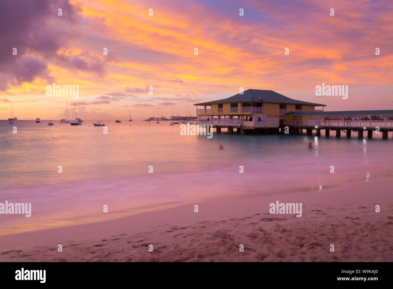 Brownes Beach sunset, St. Michael, Barbados, West Indies, Caribbean, Central America Stock Photo