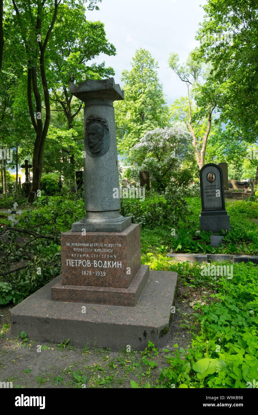 Wolkowo cemetery, Saint petersburg, Russia Stock Photo