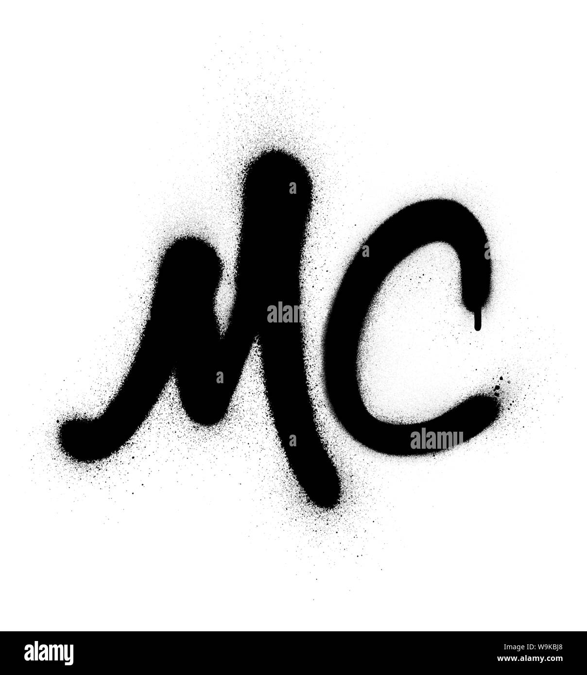Graffiti Mc Master Of Ceremonies Abbreviation In Black Over White Stock Vector Image Art Alamy