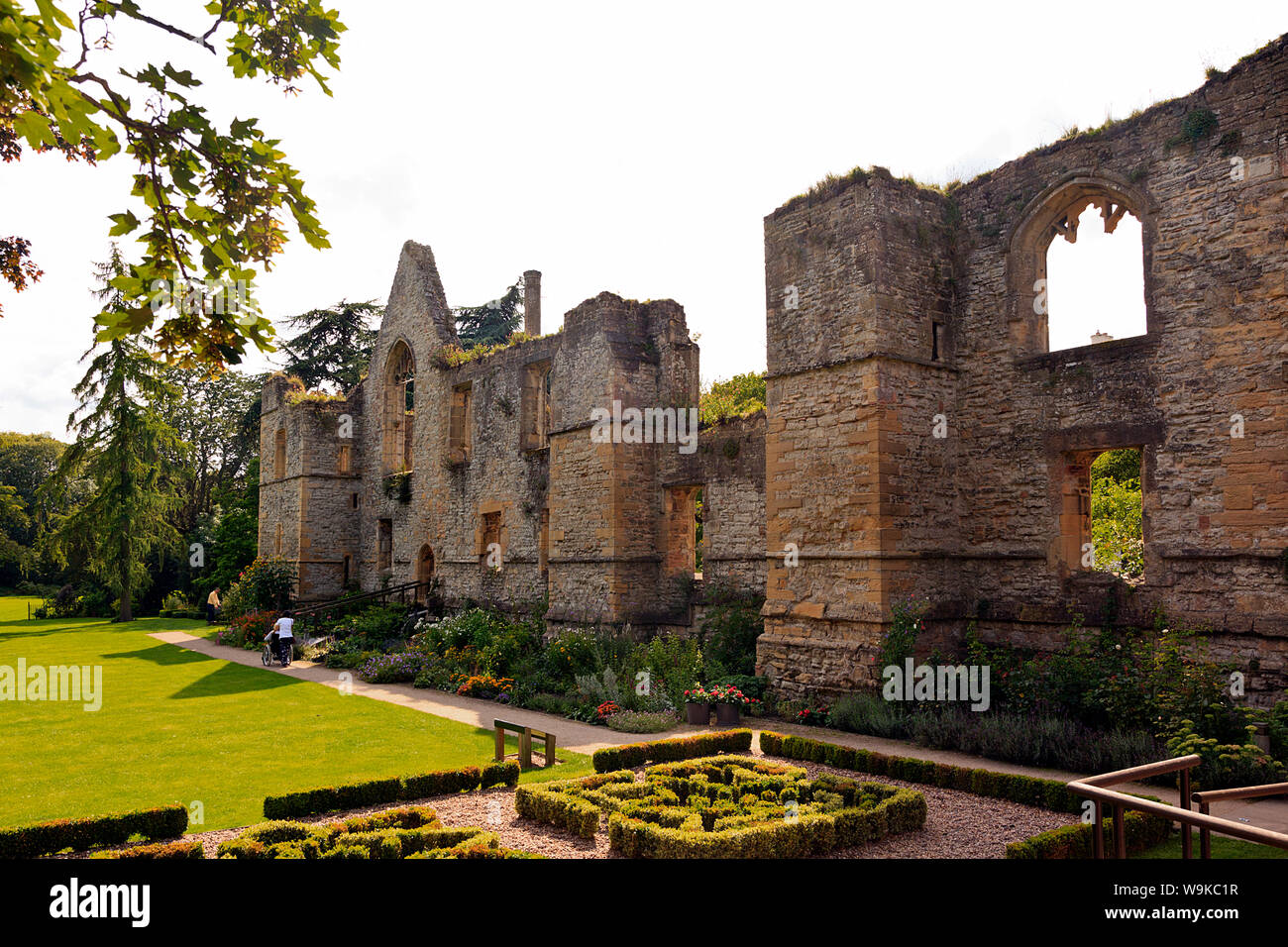 Remains of the Archbishops of York's Southwell Palace circa 1400 adjacent to Southwell Minster, Nottinghamshire Stock Photo
