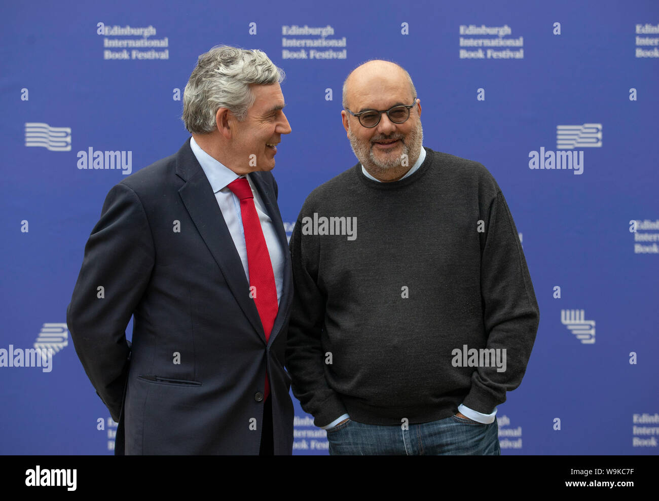 Former Prime Minister Gordon Brown left with economist Branko