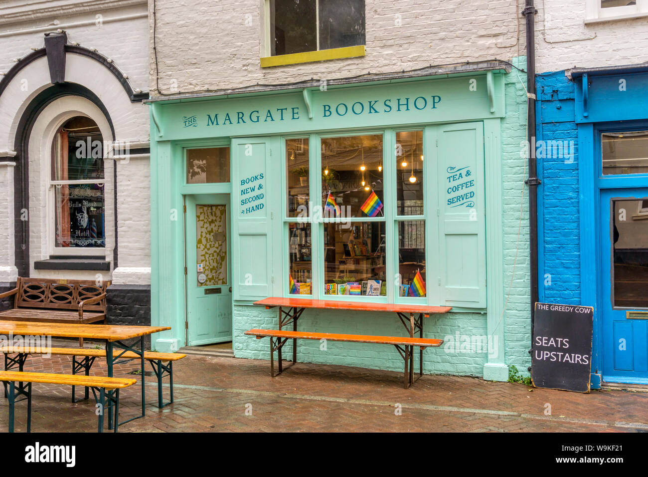 The Margate Bookshop in Margate Old Town. Stock Photo