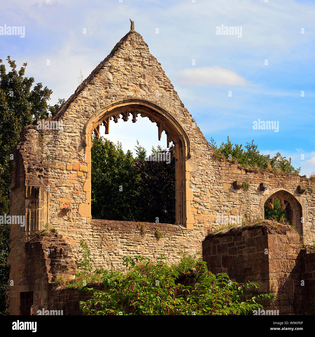 Part of the ruins of the Archbishops of York's Southwell Palace, Nottinghamshire Stock Photo