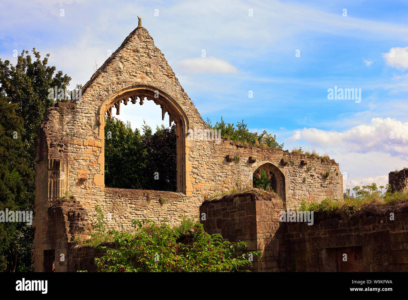 Part of the ruins of the Archbishops of York's Southwell Palace, Nottinghamshire Stock Photo